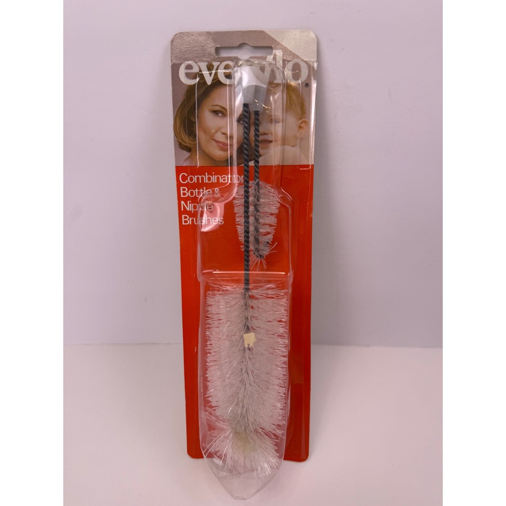 Vintage 1979 Evenflo Combination Baby Bottle and Nipple Brush Set New in Package